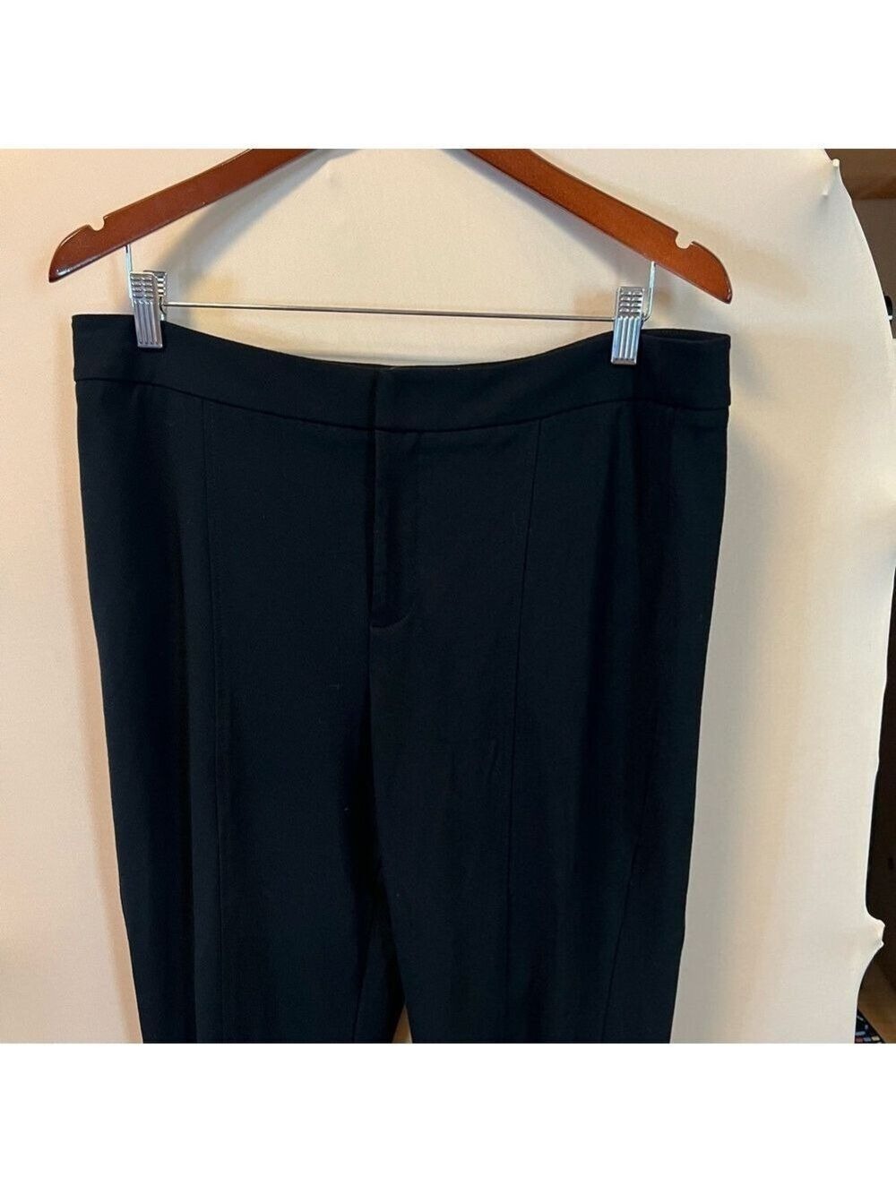NYDJ Black Cropped Pants with Slim Fit and Textured Fabric - Picture 7 of 9